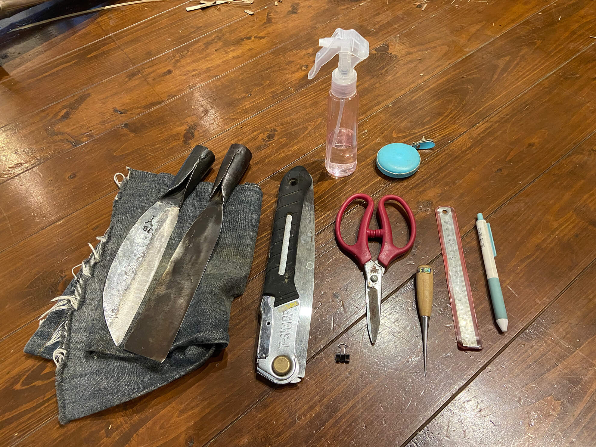 蔡惠婷的竹編工具